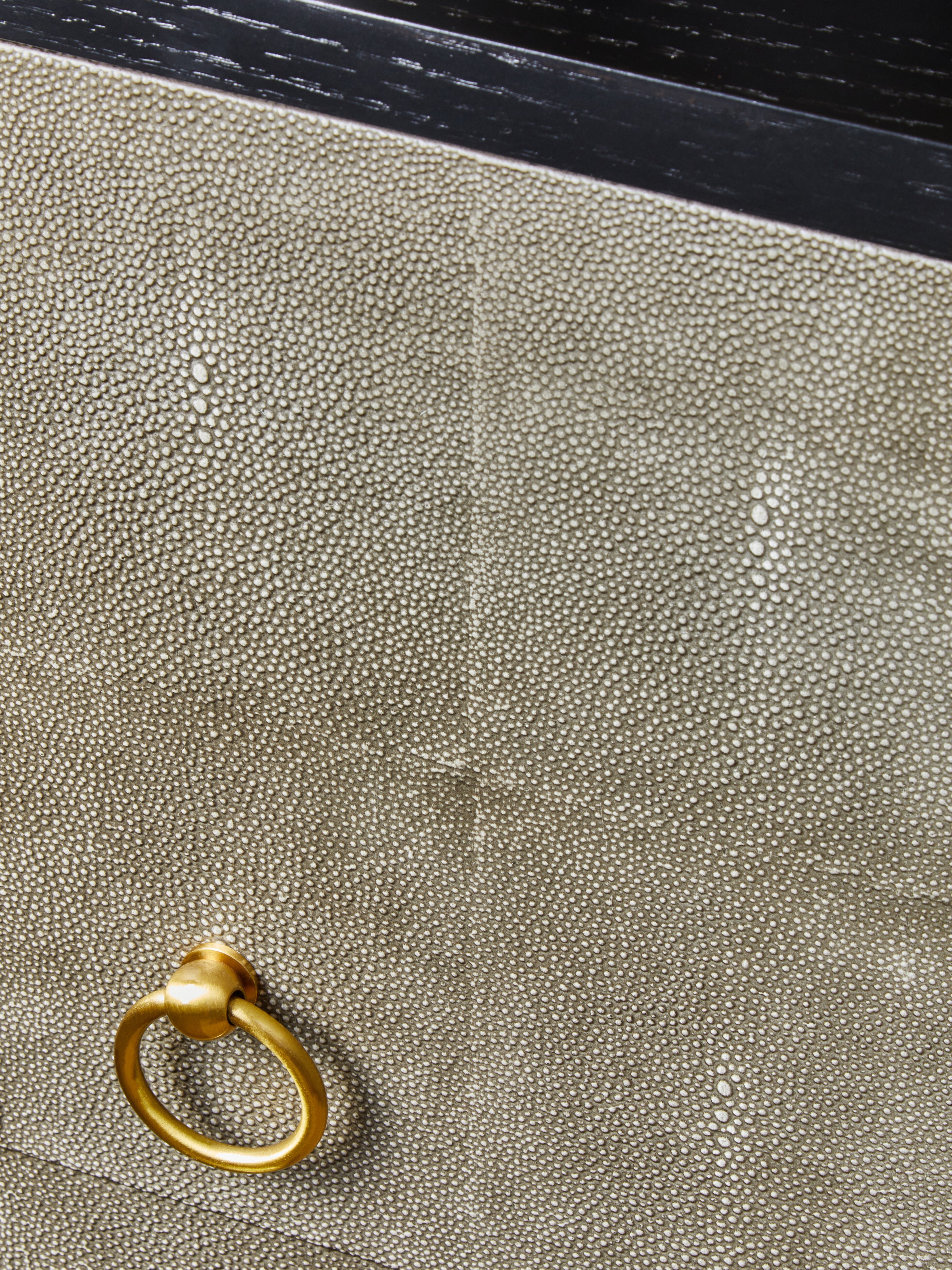 Roselle Grey Faux Shagreen Sideboard